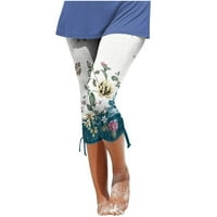 Levmjia Womens Yoga Capri pantalone plus veličina udobne obrezivanje slobodnih hlača Tweatpats joga