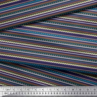 Soimoi pamučna poplin tkanina pruga i trokuta geometrijska tiskana tkanina širom