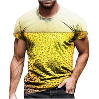 Aufmer ljetne majice za muškarce čišćenje grafic male casual okruglog vrata s kratkim rukavima 3D ispisana