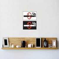 Prilagođeni zidni naljepnica Vinil naljepnica: ne pušački simbol dijagram LOGO Image Image Spavaća soba