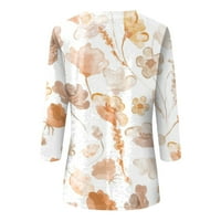 Gotyou ženski vrhovi Ležerne tuničke kratkih rukava cvjetni print modni majica bluze lagani ljetni vrhovi