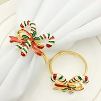 Jiaroswwei prsten za ring božićne oblike Višenamjenske legure ručnike za peškire za kuhinju