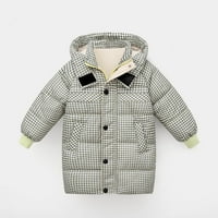 TODDLER Zimski kaput 1-10 godina zgušnjava topla djeca dolje kaput zimski kapuljač dugi dječaci Djevojke pamučne jakne vanjske odjeće Dječja odjeća zelena 9- godina