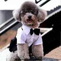 Velocity Pet Dog Mačka odjeća Prince Tuxedo Bowie Tie Tiice Puppy Kostim Komunal S-XXL Factory