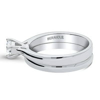 Sterling Srebrni pasijans vjenčani zaručnički zaručni prsten 0. Carat okrugli kubični cirkonij CZ prsten