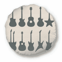 Električna gitara Muzika Vitalnost Zvuči okrugli jastuk Jastuk za uređenje kućnog ukrasa