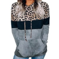 Ženski dugi rukav modni leopard Ispiši duks dugih rukava sa dugim rukavima