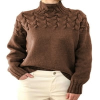 Multitraust ženska jesenska labava pletiva, kabel u boji, puni kabel u obliku kabela, ležerni džemper