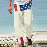 Ravna američka dana nezavisnosti 3D štampane modne kreativne ležerne hlače