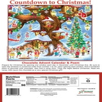 Vermont Božićna kompanija Čokoladni aspentski kalendar, vilenjača 'Treehouse