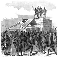 New York: Nacrt nereda, 1863. n''mr. Andrews 'iz' Virginia 'govoreći po neredama, od krova mesnice u