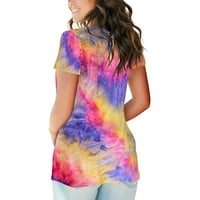 Ljetne majice za žene Poslovne casual vrhove V-izrez s kratkim rukavima s kratkim kratkim kratkim majicama