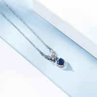 Ogrlica za žene plavi kristal postavljen sav retro meč u lančani europski američki nakit pokloni ženska