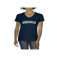 MMF - Ženska majica s kratkim rukavima V-izrez, do žena Veličina 3XL - Venezuela
