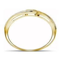 Čvrsta 10k žuta zlatna baguette plava dijamantna angažman obdarnici venčanja prstenaste band ct. - Veličina