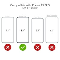 Razlikovanje Clear Clear Otporno na hibrid za iPhone Pro - TPU branik, akrilni leđa, zaštitni zaslon