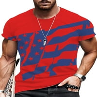 Gwiyeopda Neovisnost Dan Muška majica, kratki rukav Star Striped Ispiši labavi vrhovi