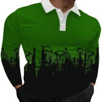 REJLUN MAN Polo majica reverl izrez Bluza dugih rukava Ležerne prilike TEE Slim Fit Golf majica Style-bb
