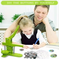 Mašina za majač gumba Višestruke veličine, 1 + 1,25 + DIY gumba Photo PIN PIN-a za djecu, metalnu školjku,