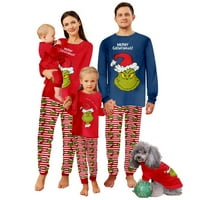Grinch podudaranje porodice pidžame za odmor Santa Claus Sleep odjeća Xmas PJS set klasičnog Xmas odjeća