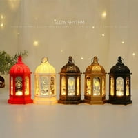 Ramadan Lantern Marokan Stil Vintage Dekorativne LED svijeće Viseći lampioni baterije EID MUBARAK Svjetla