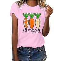 Sretan Uskršnji majica, ženska majica Gnomes Majica crtani zeko za pulover majica kratkih rukava ljetna