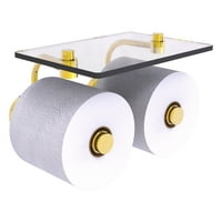 Waverly Place Collection Roll WC držač papira sa staklenom policom - antički mesing
