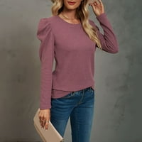 Bluza Ženska modna ušivena okrugla vrat majica na listu plus veličina Žene Grafičke majice Plus Veličina