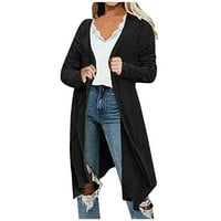 Udobne i tople žene Ležerne džepove Ležerne prilike s dugim rukavima Bluza sa čvrstim kaputom