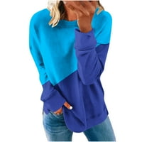 AirPow Online New Dukseri za ženska ženska modna tiskana labava majica dugi rukavi bluza okrugli vrat