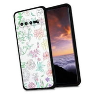 Kompatibilan je sa Samsung Galaxy S telefonom, doodle-cvijeće-priroda - CASE silikonska zaštitna za