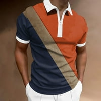 Muške prugaste polo majice s kratkim rukavima Slim Fit Zip Up Classic Fit T majice Osnovni dizajnirani