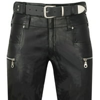 Bacc kožne hlače Muške hlače duge retro goth tanke muške hlače pantalone zimske jesenske punk povremene