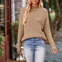 Ženski džemper sa loptomfhk modni čvrsti džemper za džemper od labavog veličine džempere