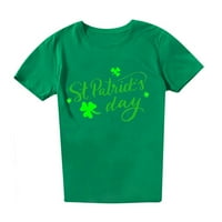 Ženska zelena majica Ženski vrhovi St Patricks Dan Tunika kratkih rukava Tunce Summer Henley Slatka