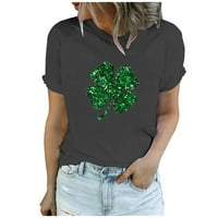 Ženski ležerni kratki rukav Saint Patrickov dan tiskanje košulja na kratkim majicama