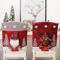 Božićna stolica 1pc, slatka crtani snjegović Santa Claus Xmas Holiday Party stolica za povratak, kuhinja
