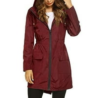 kaput za žene Ženska kiša Vodootporna s uklonjivim hoodom na otvorenom pješačkim pješačkim kaputom Jakna