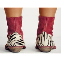 Sanviglor Womens Block potpetice Ležerne prilike COOT Pointy Toe Modni čizme Drži se niske zimske cipele