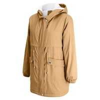 Ženska zimska srednja duljina labava plus kaputi s kapuljačom topla pamučna jakna