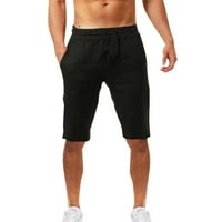 Modne ležerne ljetne kratke hlače Pamučne muške čvrste i posteljine i muške hlače