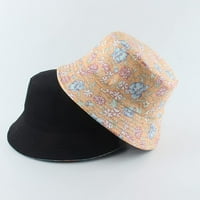 Cocopeants Reverzibilni ljetni kašici kape za žene idilični stil cvijet Ispis ribarsko šešir unizno