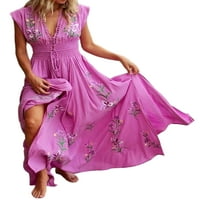 Prednjeg swwalk dame casual visokog struka haljina s ljuljačkama haljine za plažu Ljetni ljuljački dugi