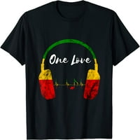Rasta reggae glazbene slušalice Jamajčana ponos jedna ljubav majica