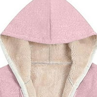 Smihono Clearence Dame Fashion sa džepnim labavim ležernim punim bojama Midi kaputi za žene Zip up dukserice