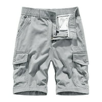 HorillIlly muške kratke hlače za čišćenje čašica Slim Fit Pocket patent zatvarač ravne hlače Ležerne