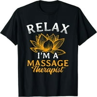 Rela masažna terapija masažna terapeut majica crna x-velika