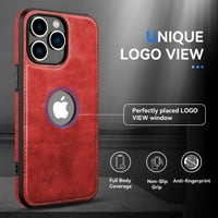 Elegantni slučaj izbora za iPhone PRO M Plus PU kožni zaštitni poklopac telefona, crveni