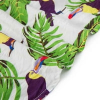 Zodggu Rollback Hawaiian Print Beach Hhirts za muškarce Kratki rukav ljetni pamučni bluza Modni trendy