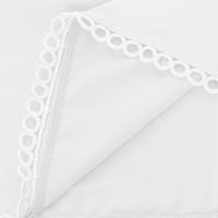 Rockabilly Haljine za žene Boemska šifon V-izrez bez povratnog ruka s dugim rukavima od pune košulje od mini duge haljine bijeli XL